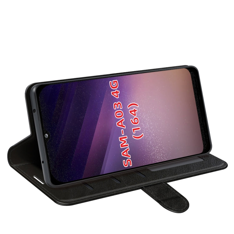 For Samsung Galaxy A03 164mm R64 Texture Horizontal Flip Leather Case with Holder & Card Slots & Wallet & Photo Frame