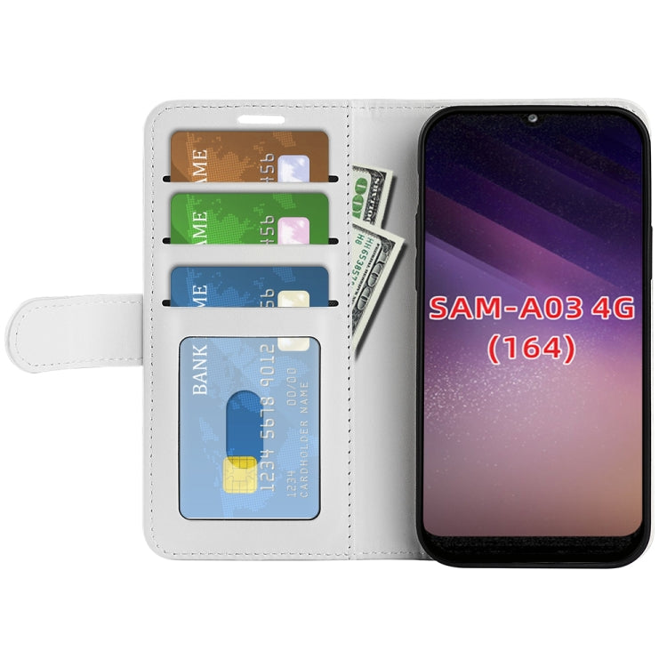 For Samsung Galaxy A03 164mm R64 Texture Horizontal Flip Leather Case with Holder & Card Slots & Wallet & Photo Frame