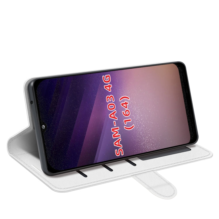 For Samsung Galaxy A03 164mm R64 Texture Horizontal Flip Leather Case with Holder & Card Slots & Wallet & Photo Frame