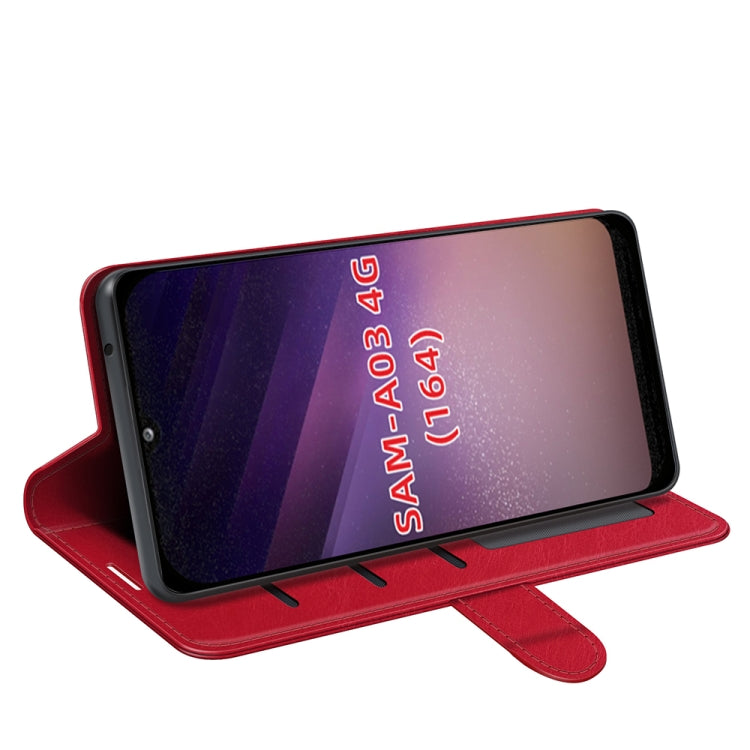 For Samsung Galaxy A03 164mm R64 Texture Horizontal Flip Leather Case with Holder & Card Slots & Wallet & Photo Frame
