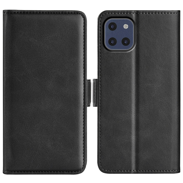 For Samsung Galaxy A03 166mm Dual-side Magnetic Buckle Horizontal Flip Leather Case with Holder & Card Slots & Wallet