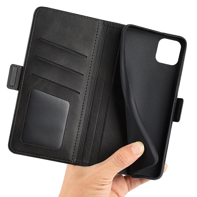For Samsung Galaxy A03 166mm Dual-side Magnetic Buckle Horizontal Flip Leather Case with Holder & Card Slots & Wallet