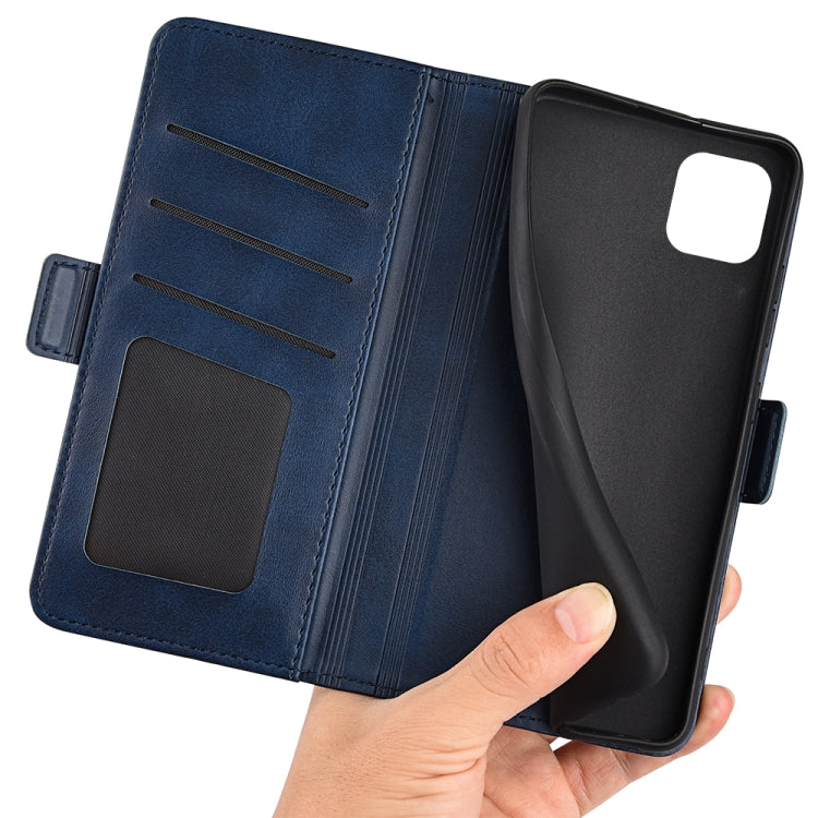 For Samsung Galaxy A03 166mm Dual-side Magnetic Buckle Horizontal Flip Leather Case with Holder & Card Slots & Wallet
