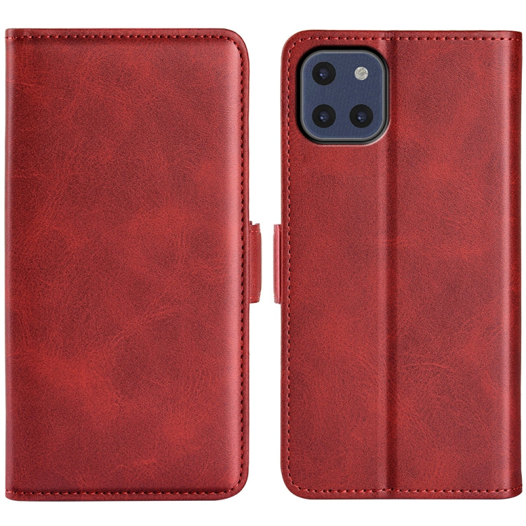For Samsung Galaxy A03 166mm Dual-side Magnetic Buckle Horizontal Flip Leather Case with Holder & Card Slots & Wallet