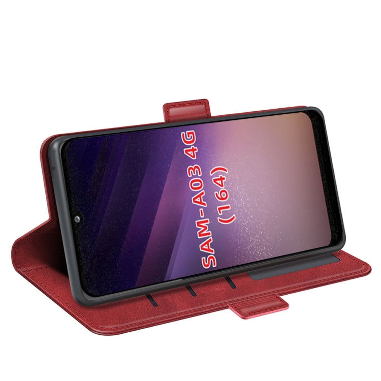 For Samsung Galaxy A03 166mm Dual-side Magnetic Buckle Horizontal Flip Leather Case with Holder & Card Slots & Wallet