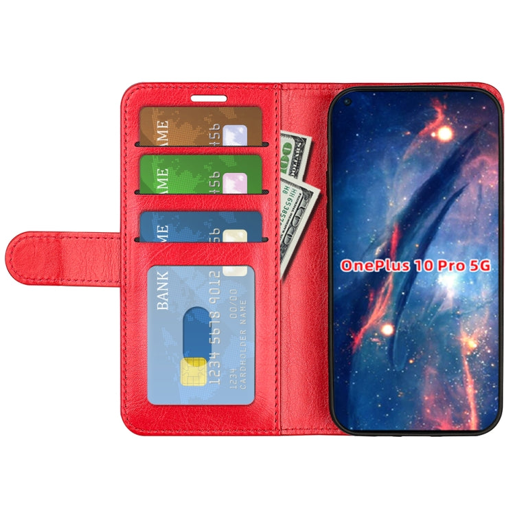 For  OnePlus 10 Pro 5G R64 Texture Single Horizontal Flip Phone Protective Case with Holder & Card Slots & Wallet& Photo Frame