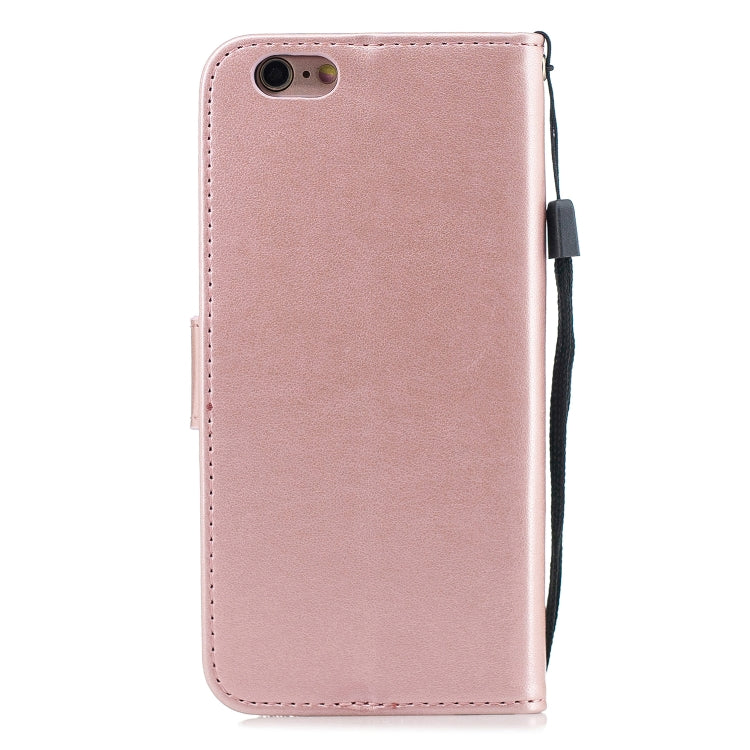 For iPhone 6 & 6s Diamond Encrusted Butterflies Love Flowers Pattern Horizontal Flip Leather Case with Holder & Card Slots & Wallet & Lanyard