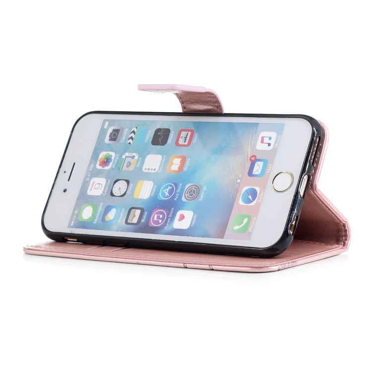 For iPhone 6 & 6s Diamond Encrusted Butterflies Love Flowers Pattern Horizontal Flip Leather Case with Holder & Card Slots & Wallet & Lanyard