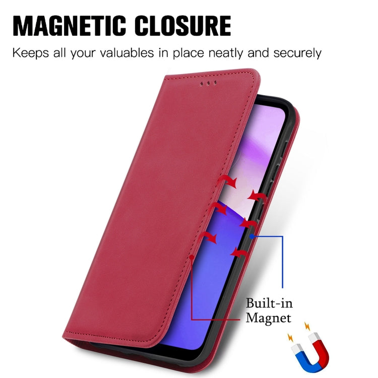 For Motorola Moto E40 Retro Skin Feel Magnetic Horizontal Flip Leather Case