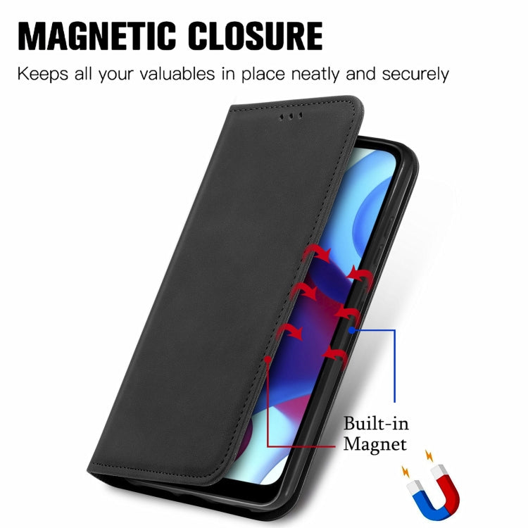 For Motorola Moto G Pure Retro Skin Feel Magnetic Horizontal Flip Leather Case