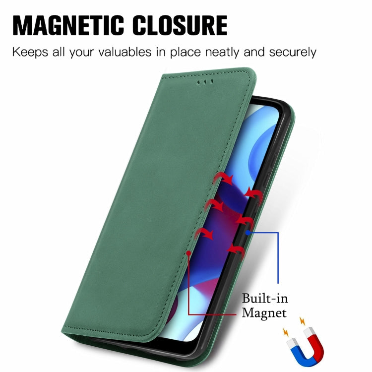 For Motorola Moto G Pure Retro Skin Feel Magnetic Horizontal Flip Leather Case