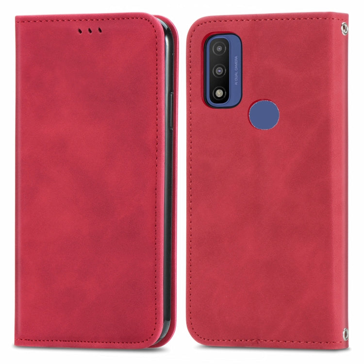 For Motorola Moto G Pure Retro Skin Feel Magnetic Horizontal Flip Leather Case