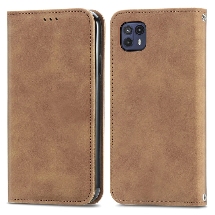 For Motorola Moto G50 5G Retro Skin Feel Magnetic Horizontal Flip Leather Case