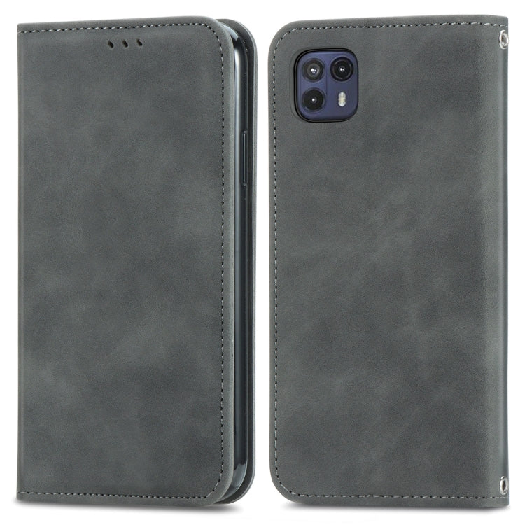 For Motorola Moto G50 5G Retro Skin Feel Magnetic Horizontal Flip Leather Case