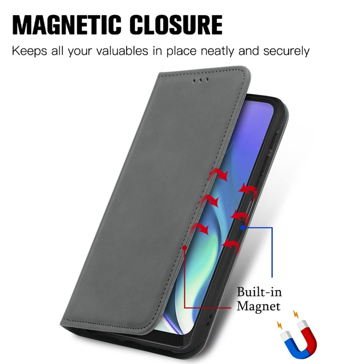 For Motorola Moto G50 5G Retro Skin Feel Magnetic Horizontal Flip Leather Case