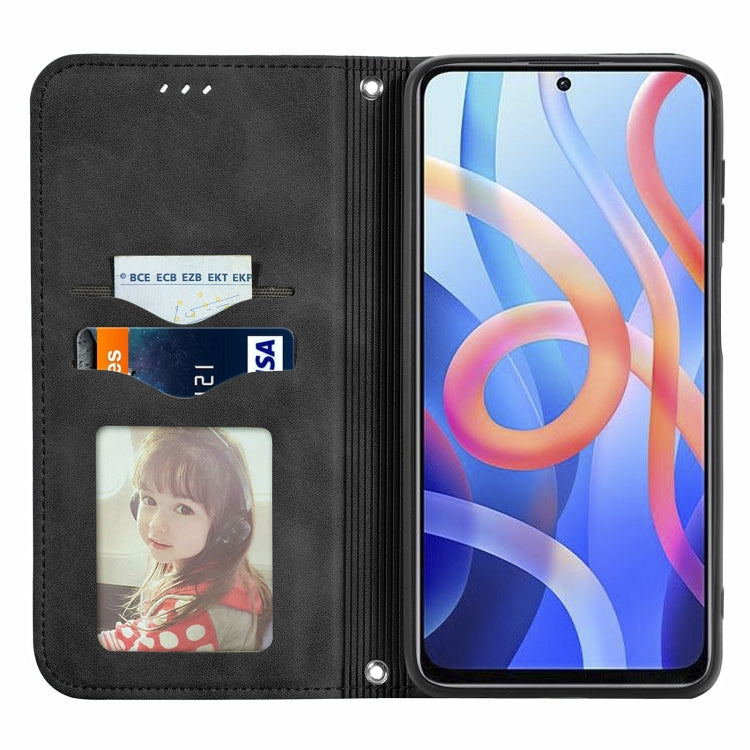 For Xiaomi Redmi Note 11 Retro Skin Feel Magnetic Horizontal Flip Leather Case
