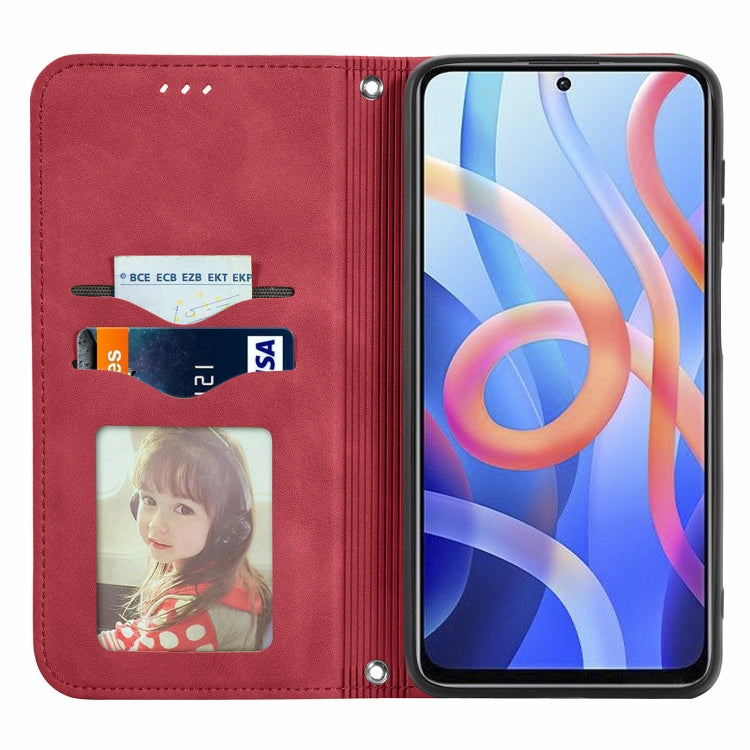 For Xiaomi Redmi Note 11 Retro Skin Feel Magnetic Horizontal Flip Leather Case