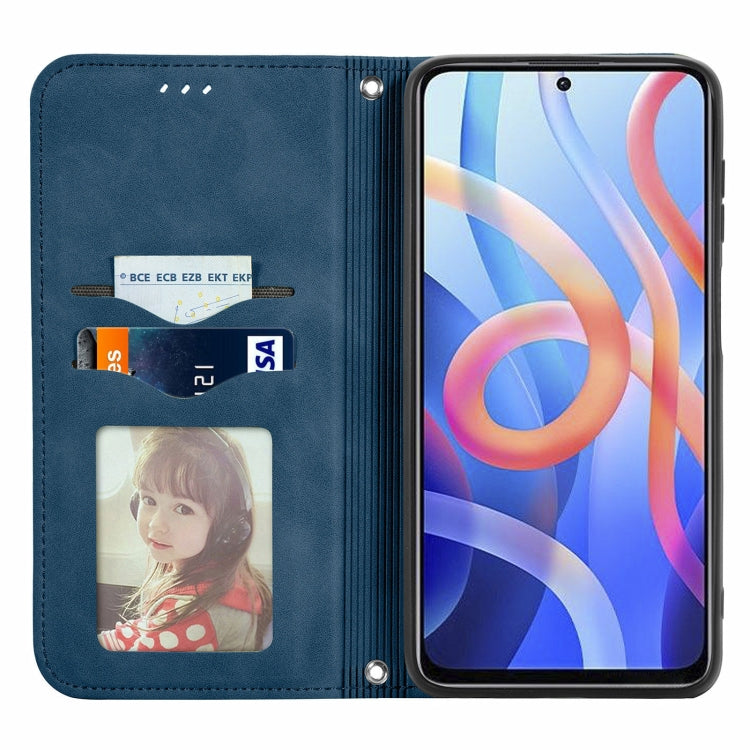 For Xiaomi Redmi Note 11 Retro Skin Feel Magnetic Horizontal Flip Leather Case