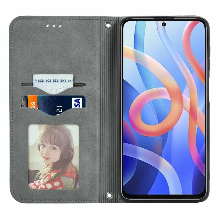 For Xiaomi Redmi Note 11 Retro Skin Feel Magnetic Horizontal Flip Leather Case