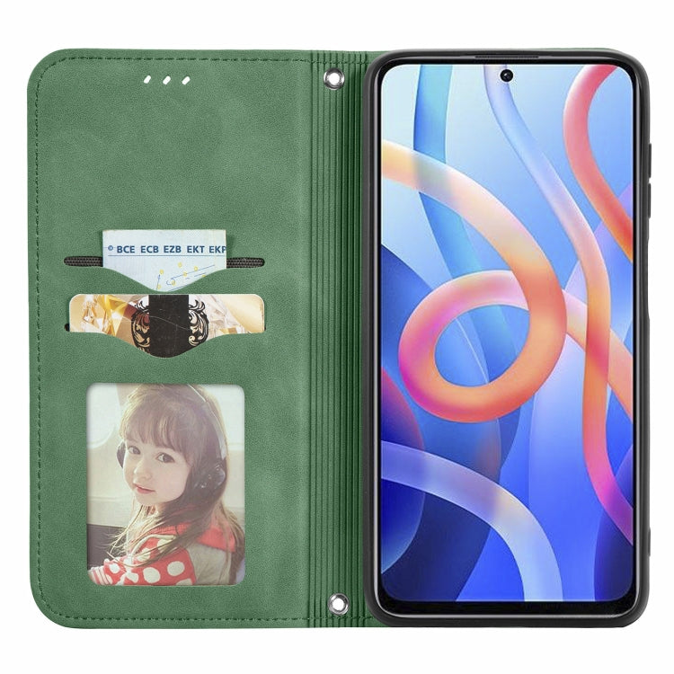 For Xiaomi Redmi Note 11 Retro Skin Feel Magnetic Horizontal Flip Leather Case