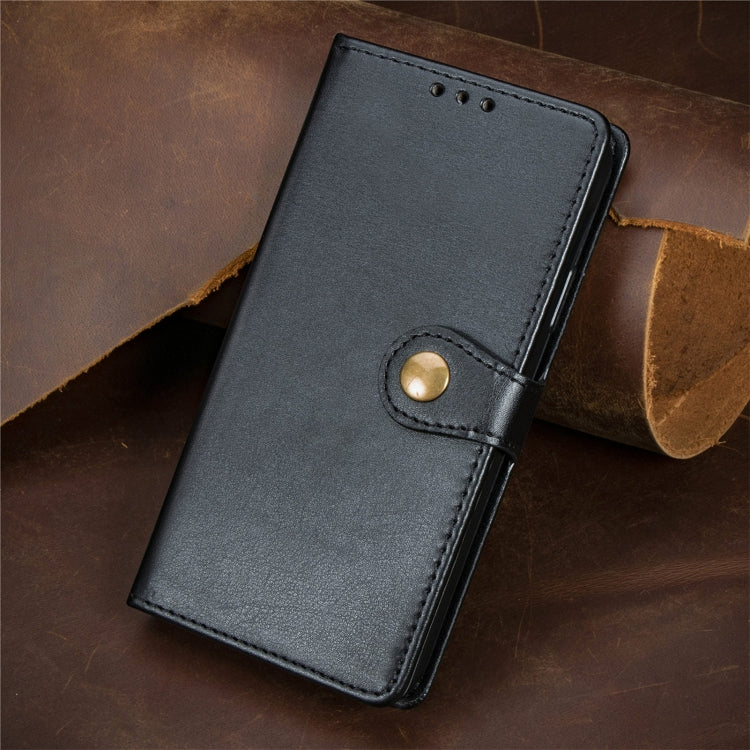 For Motorola Moto E40 Retro Solid Color Buckle Leather Phone Case