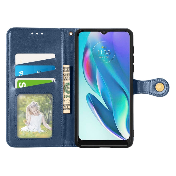 For Motorola Moto G50 5G Retro Solid Color Buckle Leather Phone Case