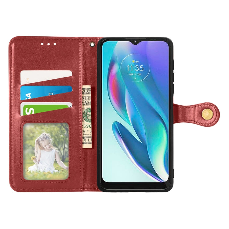 For Motorola Moto G50 5G Retro Solid Color Buckle Leather Phone Case