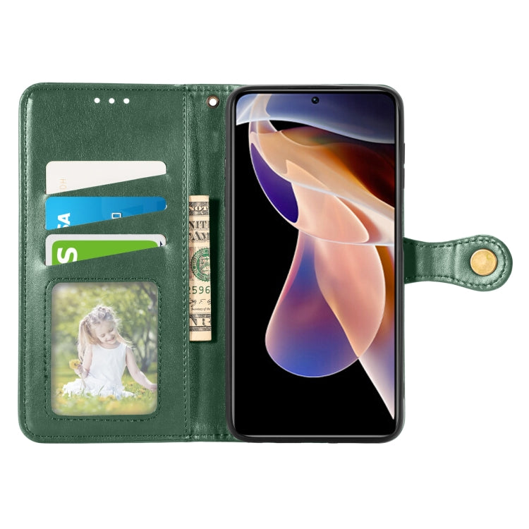 For Xiaomi Redmi Note 11 Pro / 11 Pro+ Retro Solid Color Buckle Leather Phone Case