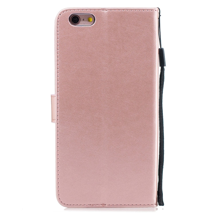 Diamond Encrusted Butterflies Love Flowers Pattern Horizontal Flip Leather Case with for iPhone 6s Plus , Holder & Card Slots & Wallet & Lanyard