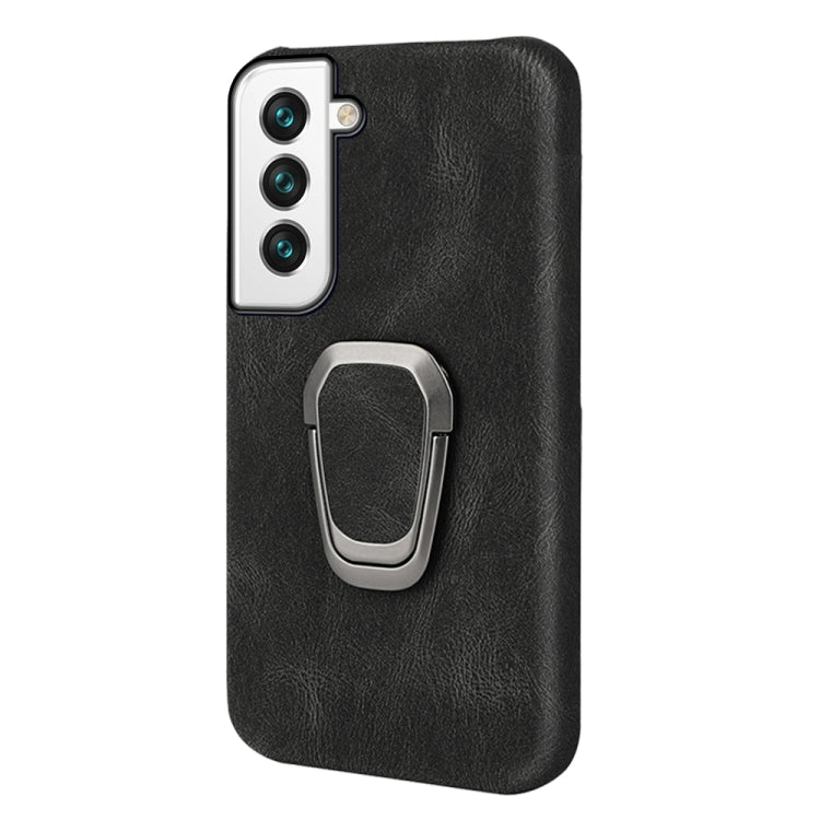 Ring Holder PU Phone Case For Samsung Galaxy S22 5G