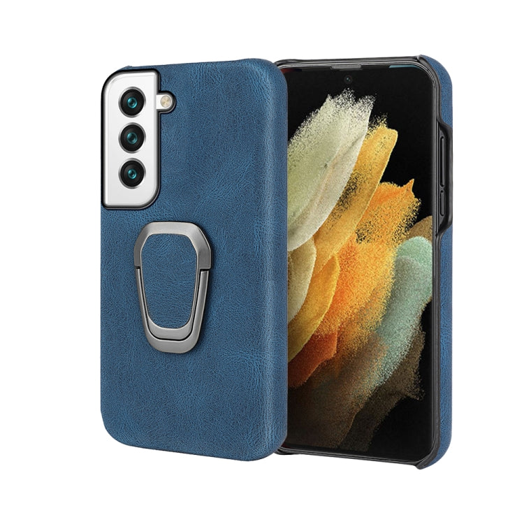 Ring Holder PU Phone Case For Samsung Galaxy S22 5G
