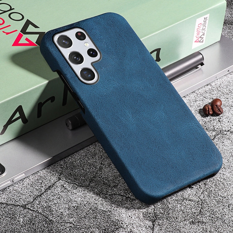 Ring Holder PU Phone Case For Samsung Galaxy S22 Ultra 5G