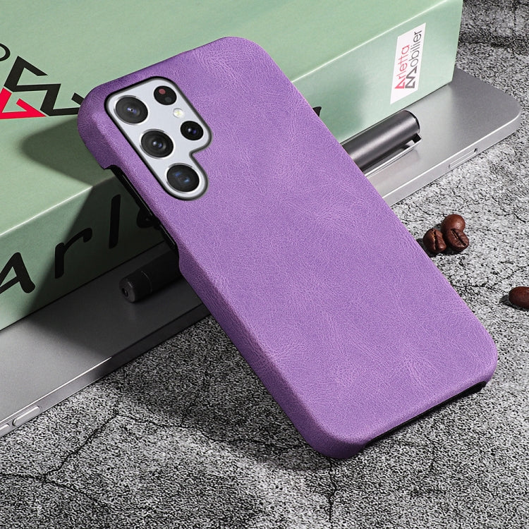 Ring Holder PU Phone Case For Samsung Galaxy S22 Ultra 5G