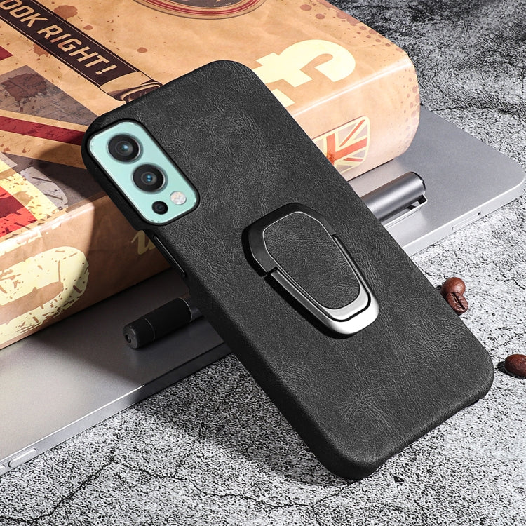 For OnePlus Nord 2 5G Ring Holder PU Phone Case