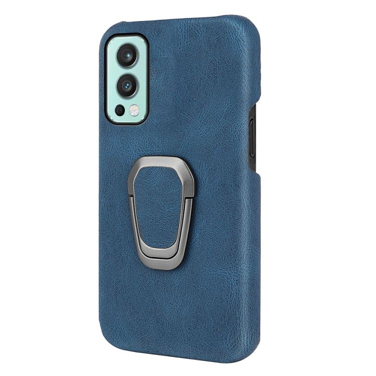 For OnePlus Nord 2 5G Ring Holder PU Phone Case