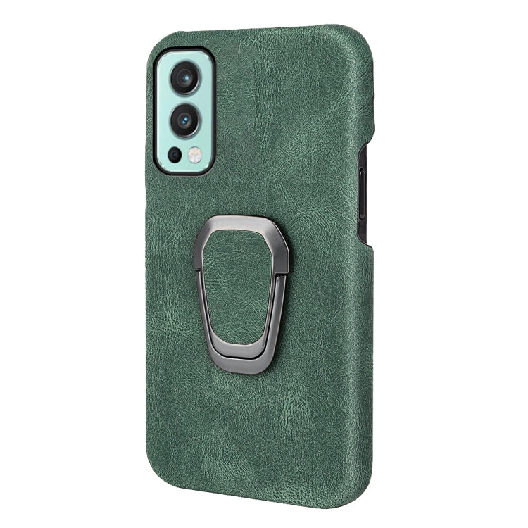 For OnePlus Nord 2 5G Ring Holder PU Phone Case