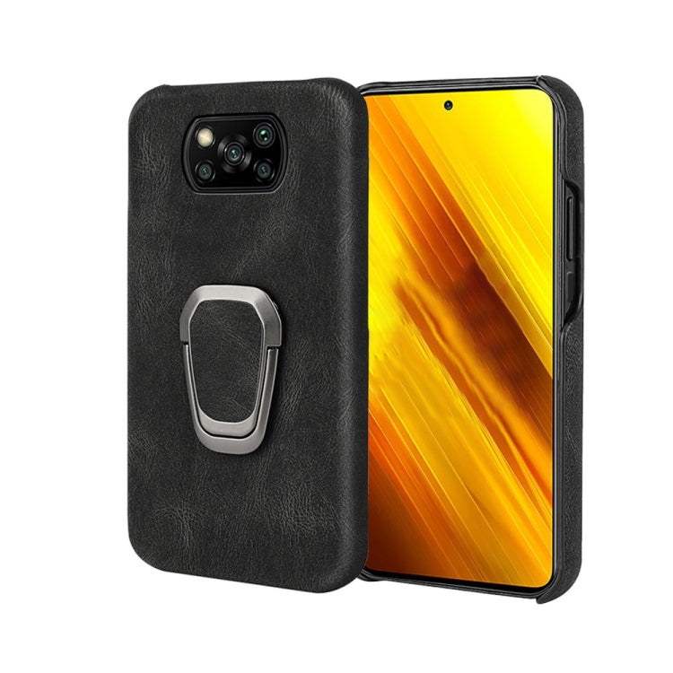 Ring Holder PU Phone Case For Xiaomi Poco X3 / X3 NFC / Poco X3 Pro