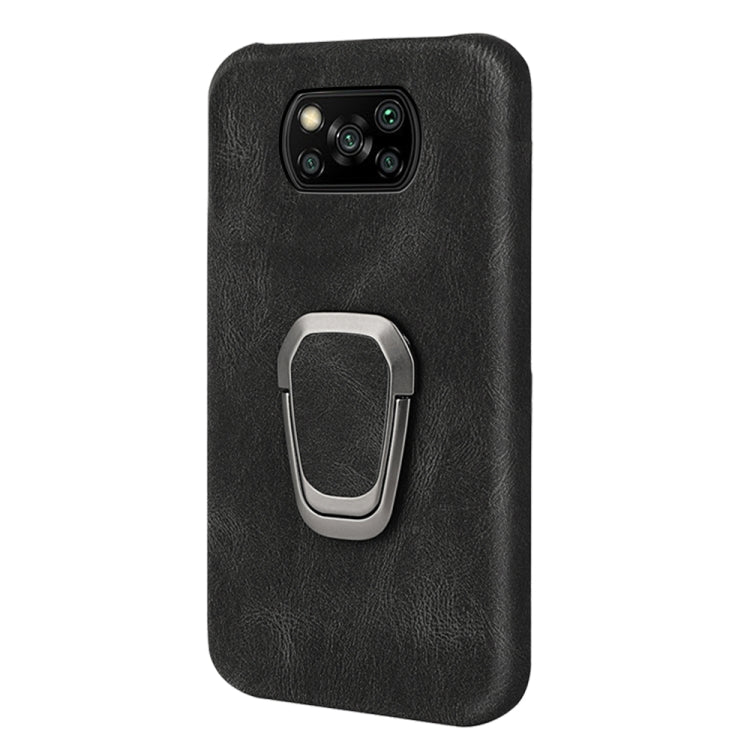 Ring Holder PU Phone Case For Xiaomi Poco X3 / X3 NFC / Poco X3 Pro