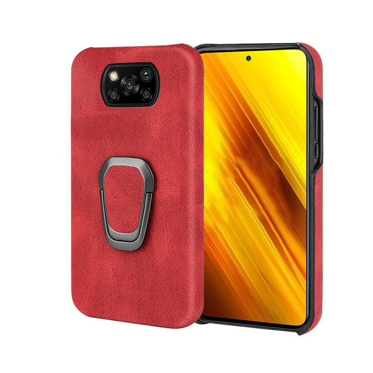Ring Holder PU Phone Case For Xiaomi Poco X3 / X3 NFC / Poco X3 Pro