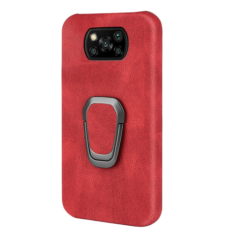 Ring Holder PU Phone Case For Xiaomi Poco X3 / X3 NFC / Poco X3 Pro