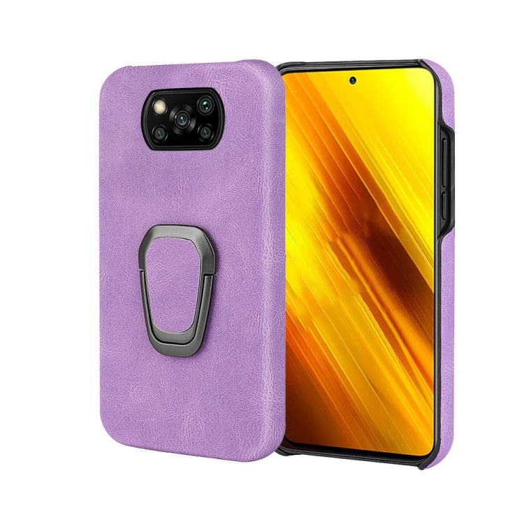 Ring Holder PU Phone Case For Xiaomi Poco X3 / X3 NFC / Poco X3 Pro
