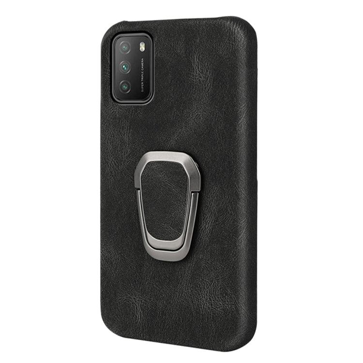Ring Holder PU Phone Case For Xiaomi Poco M3