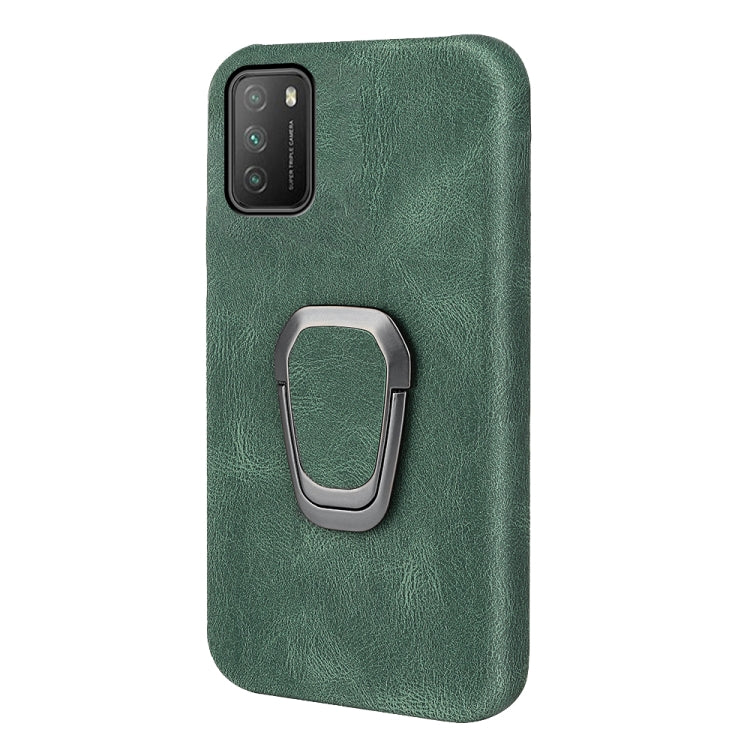 Ring Holder PU Phone Case For Xiaomi Poco M3