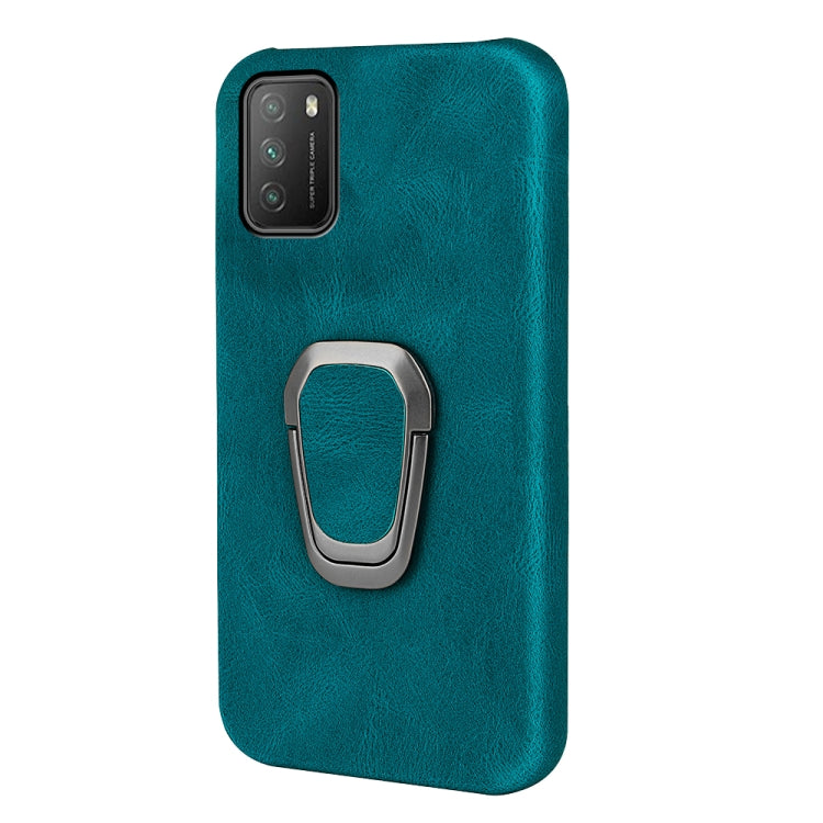Ring Holder PU Phone Case For Xiaomi Poco M3