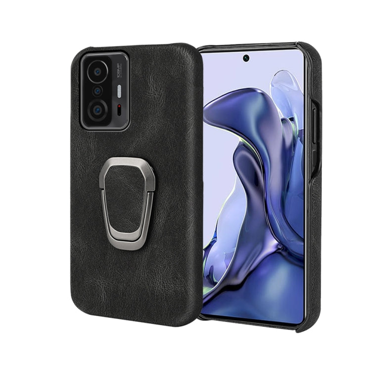 Ring Holder PU Phone Case For Xiaomi Mi 11T / 11T Pro