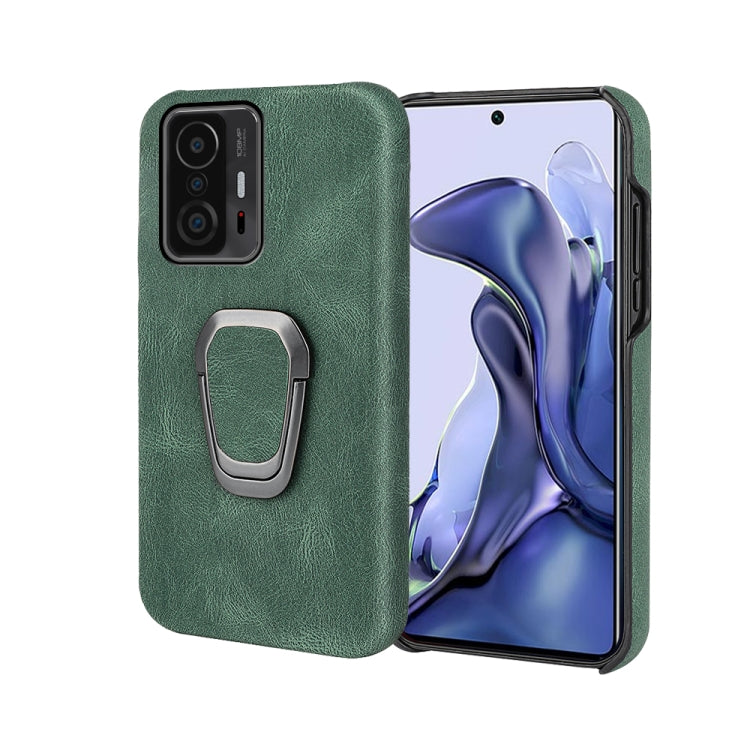 Ring Holder PU Phone Case For Xiaomi Mi 11T / 11T Pro