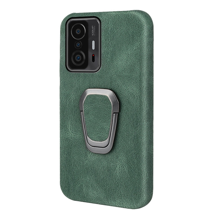 Ring Holder PU Phone Case For Xiaomi Mi 11T / 11T Pro
