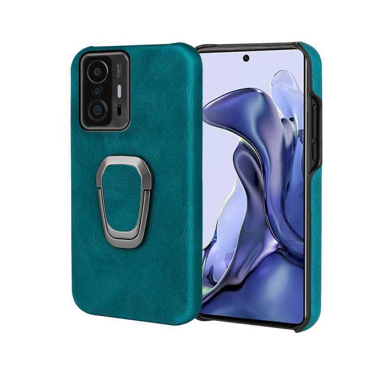 Ring Holder PU Phone Case For Xiaomi Mi 11T / 11T Pro