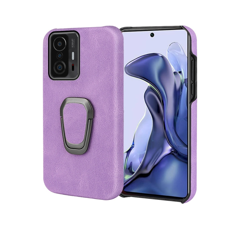 Ring Holder PU Phone Case For Xiaomi Mi 11T / 11T Pro
