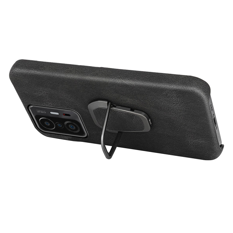 Ring Holder PU Phone Case For Xiaomi Mi 11T / 11T Pro